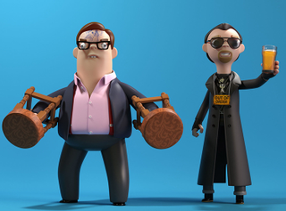 Illustration for article titled Let’s all pine for these digital mock-ups of Cornetto Trilogy vinyl figures